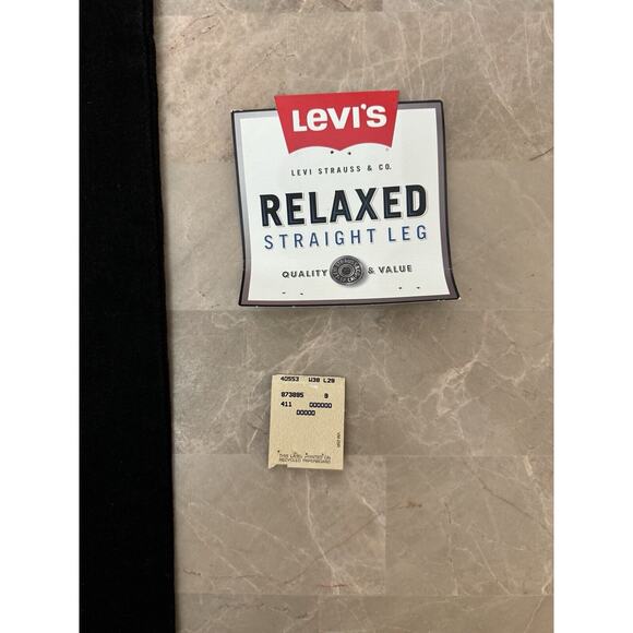 Vintage Levis 553 Jeans Mens 38x29 Black Denim Relaxed Straight Fit 1997 USA NWT - Picture 2 of 10